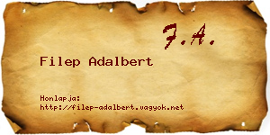 Filep Adalbert névjegykártya
